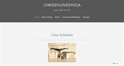 Desktop Screenshot of chrissylovesyoga.com
